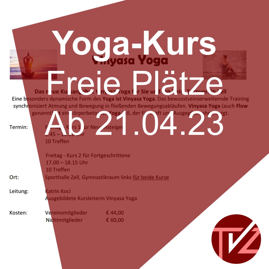 Read more about the article Yoga-Kurs: freie Plätze ab 21.04.23