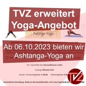 Read more about the article Wir erweitern unser Yoga-Angebot