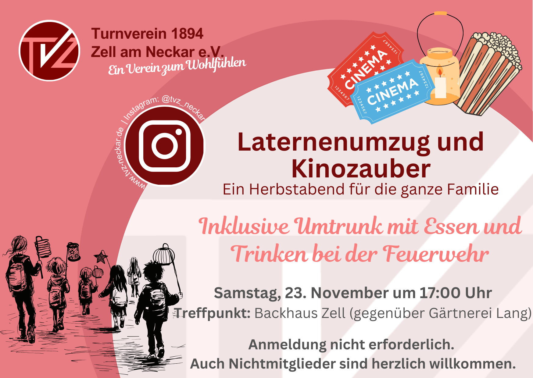 You are currently viewing 23. November: Laternenlaufen, Umtrunk, Kinozauber