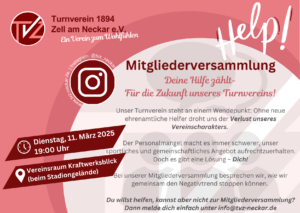 Read more about the article Mitgliederversammlung: 11.März