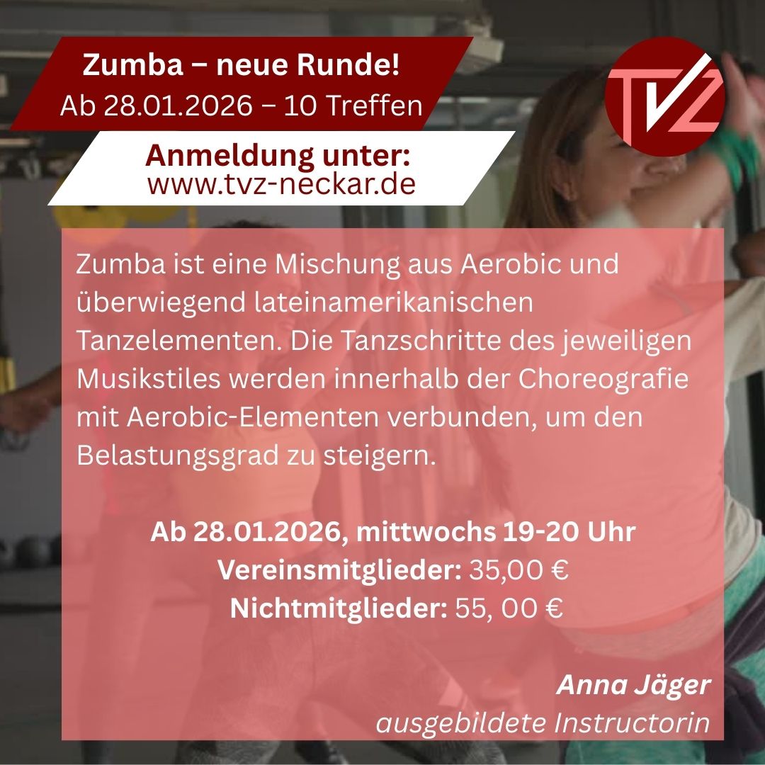 You are currently viewing Zumba startet ab 28.01. in die nächste Runde