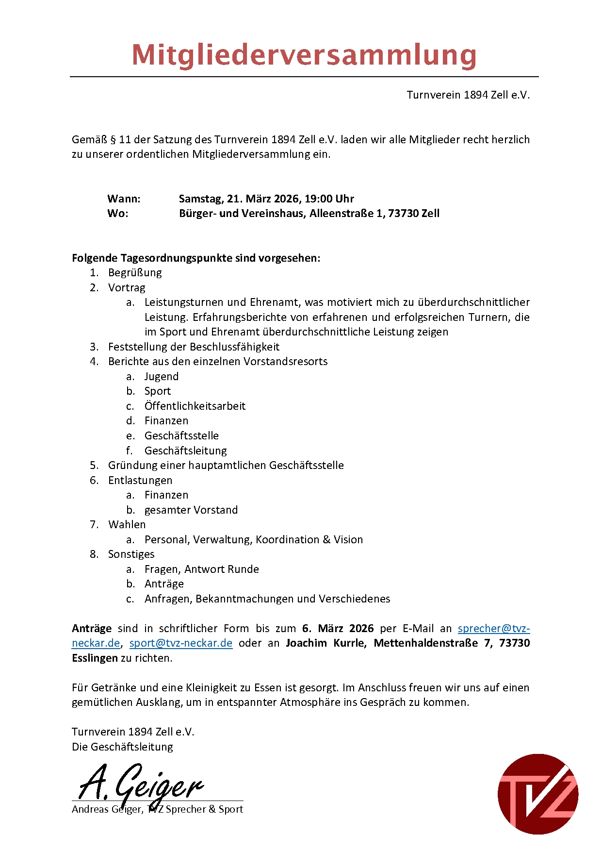 You are currently viewing Mitgliederversammlung: 21.03. ab 19 Uhr